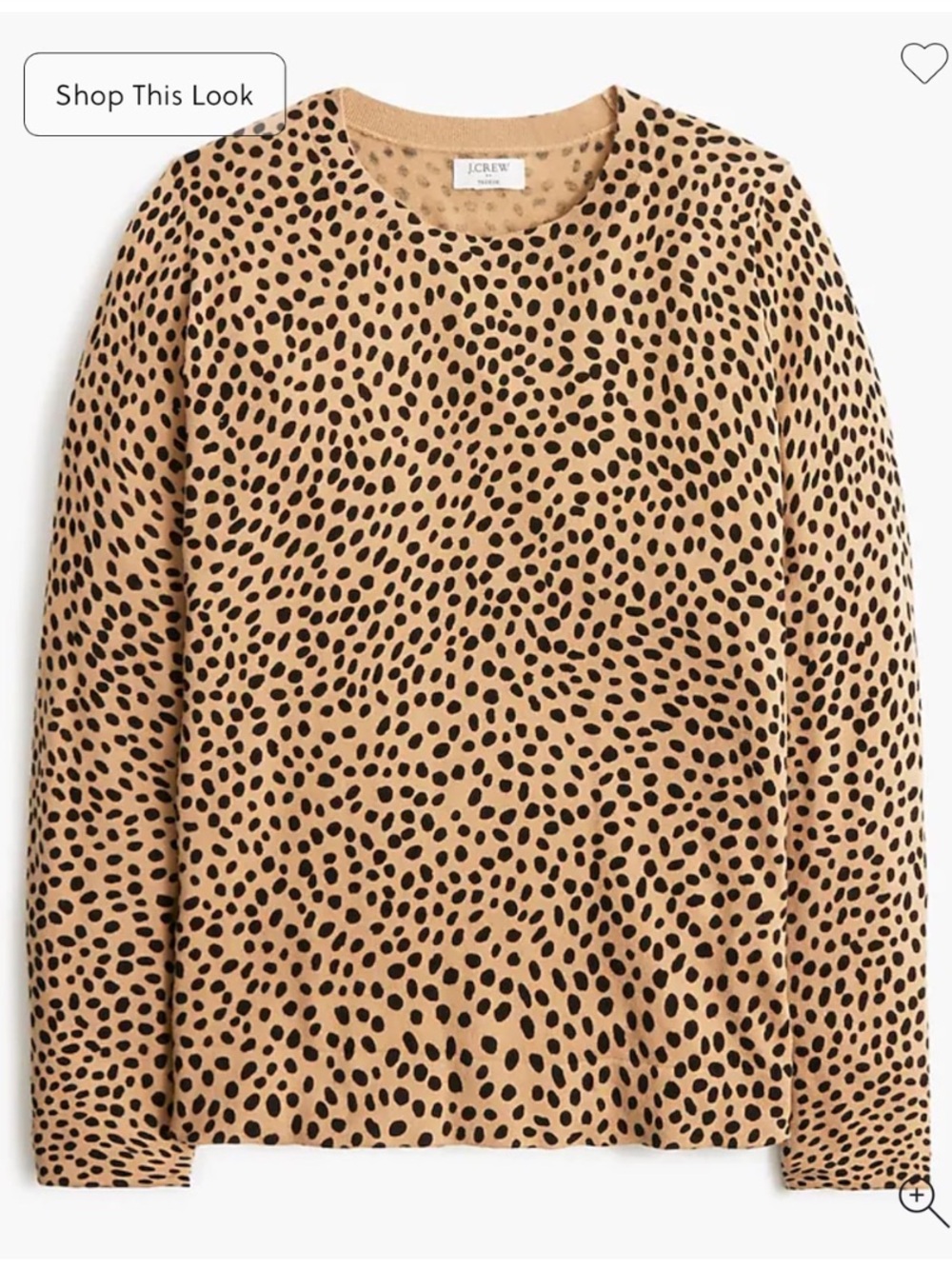 J. Crew Factory Cheetah Teddie Sweater